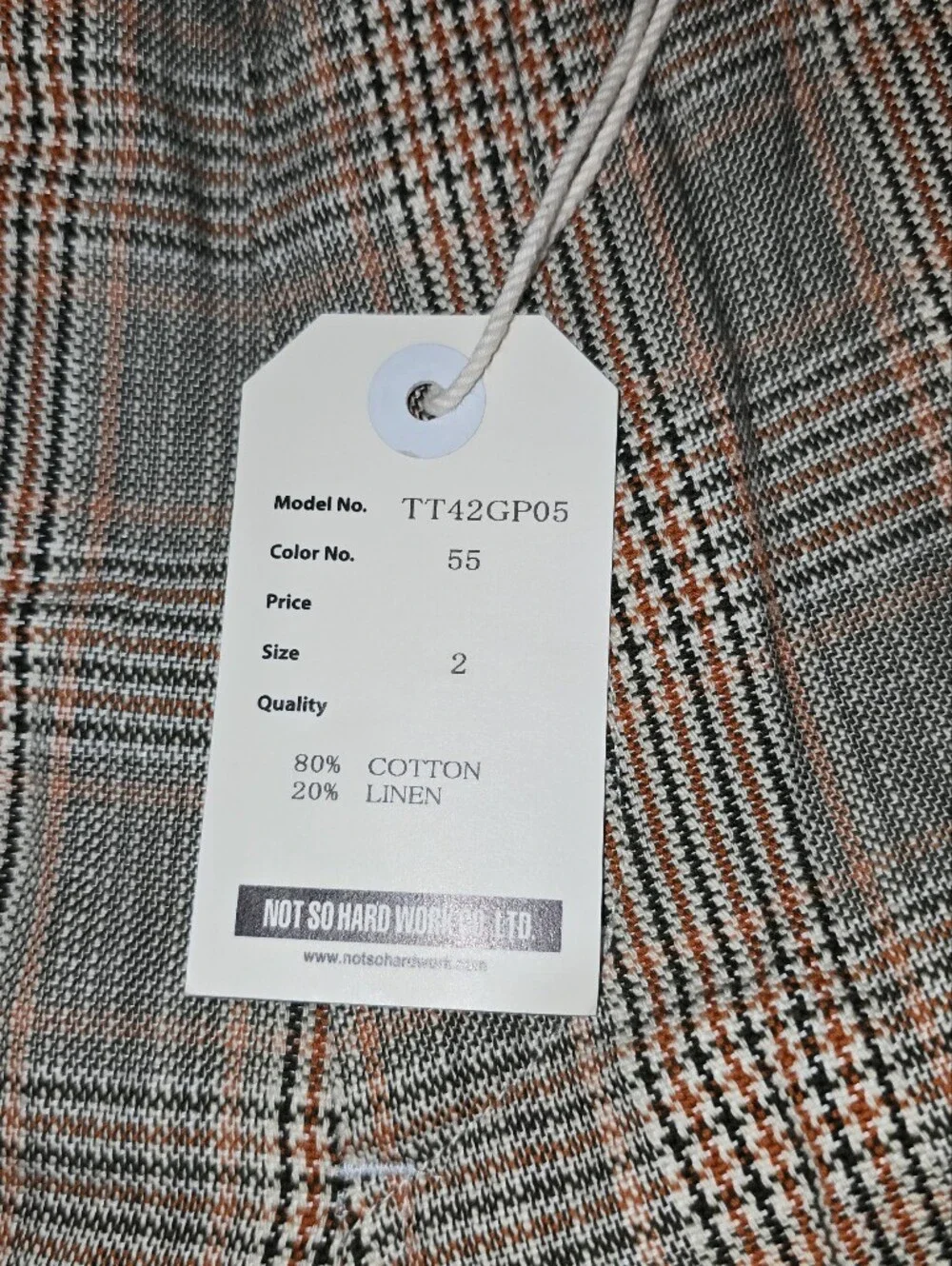 NWT ts(s) Takuji Suzuki Japanese Menswear Plaid Shorts Cotton Linen Blend 2 S/M
